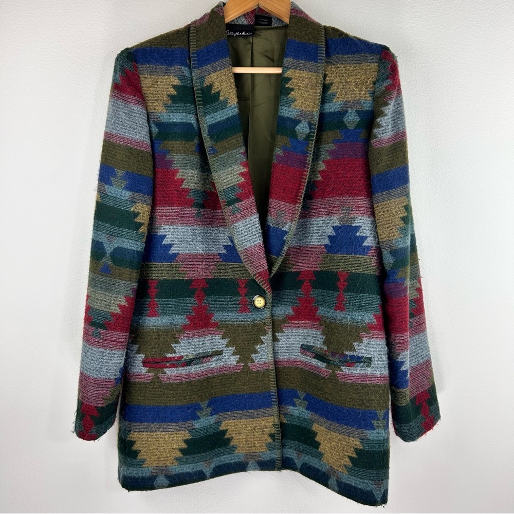 Antthony Mark Hankins Women’s Boho Southwestern Single Button Blazer Size 10T